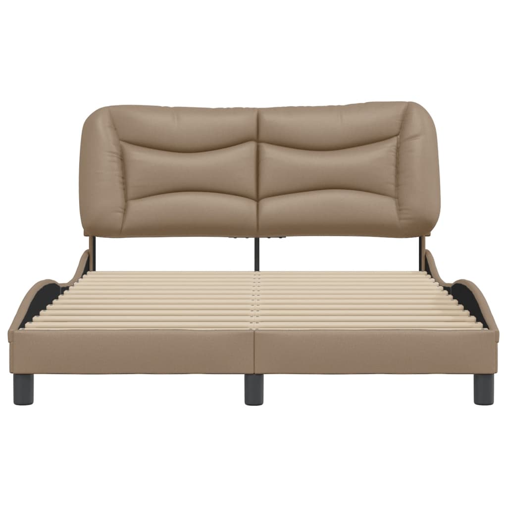 Cadre de lit sans matelas cappuccino 120x200 cm similicuir - XIOS
