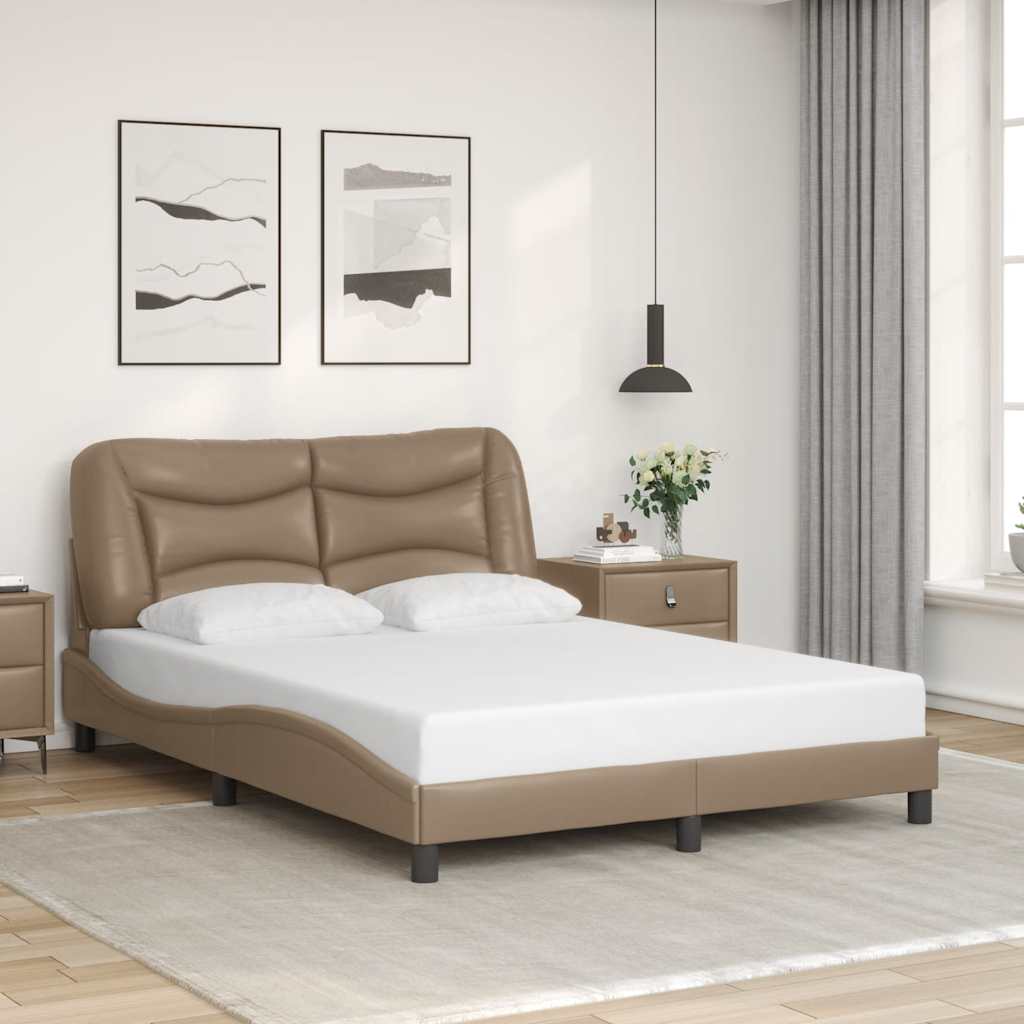 Cadre de lit sans matelas Hvar cappuccino 120x200 cm similicuir