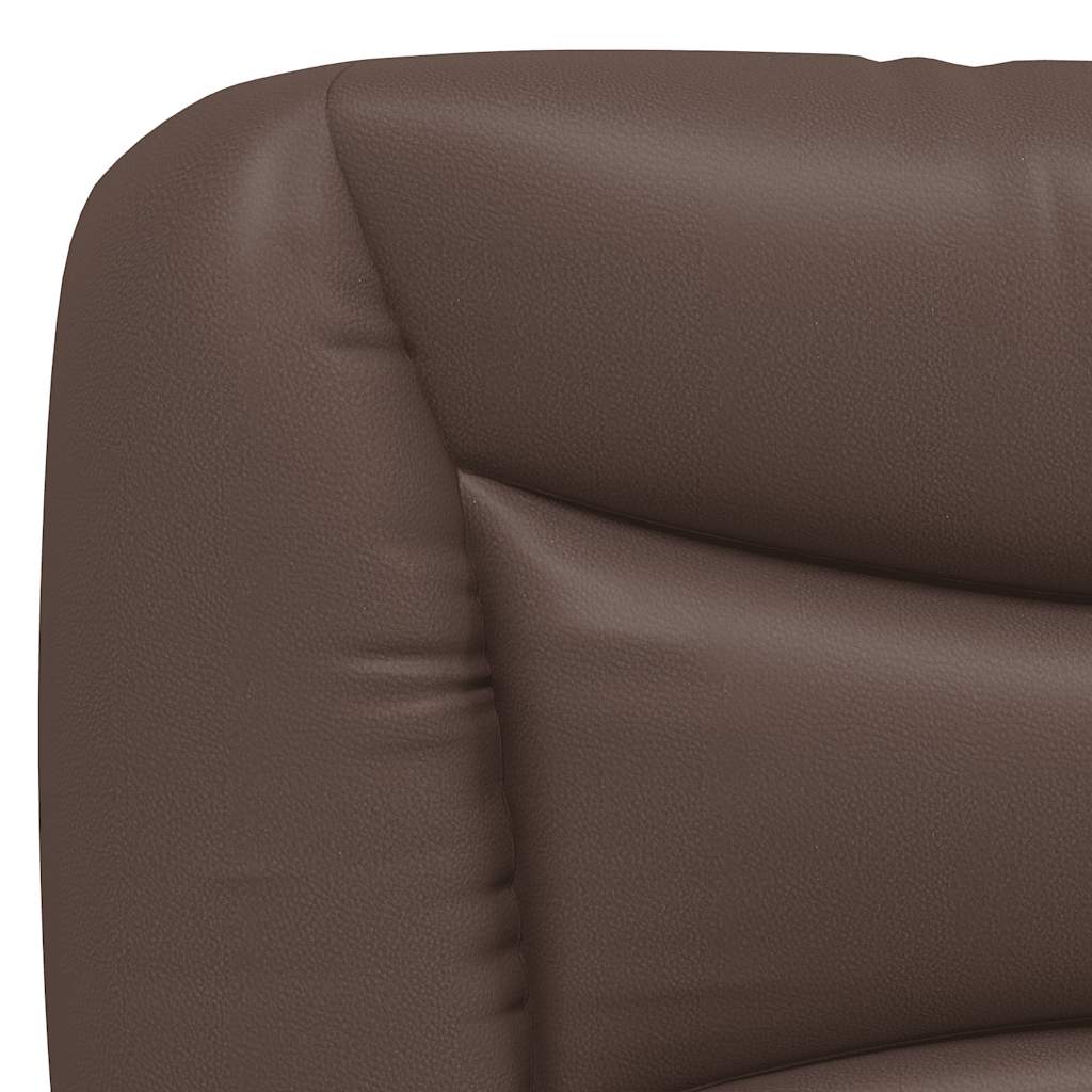 Cadre de lit sans matelas Hvar marron 140x190 cm similicuir