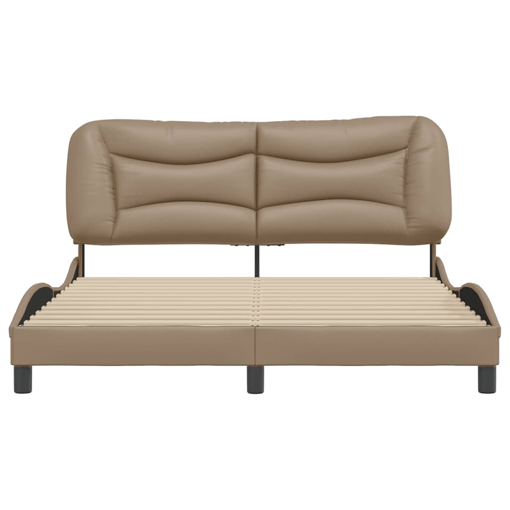 Cadre de lit sans matelas Hvar cappuccino 160x200 cm similicuir - XIOS