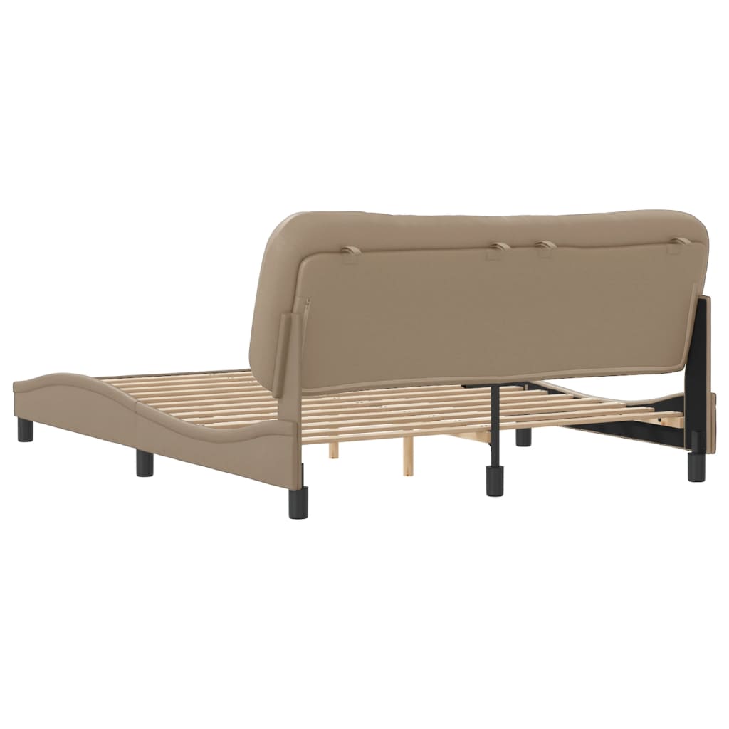 Cadre de lit sans matelas Hvar cappuccino 160x200 cm similicuir - XIOS