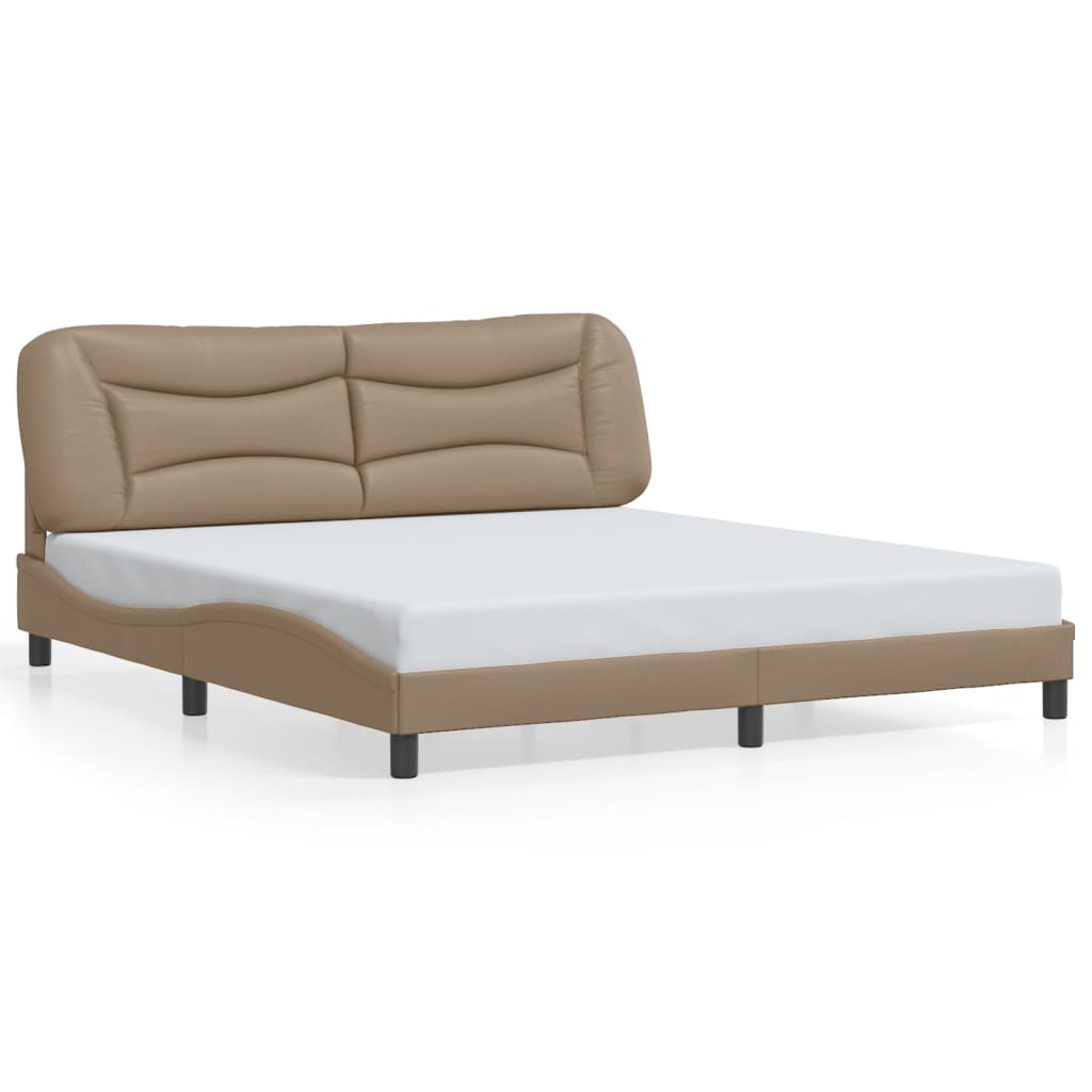 Cadre de lit sans matelas cappuccino 180x200 cm similicuir - XIOS