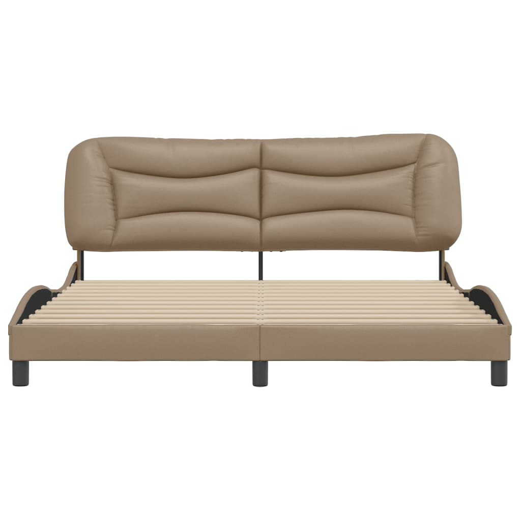 Cadre de lit sans matelas cappuccino 180x200 cm similicuir - XIOS