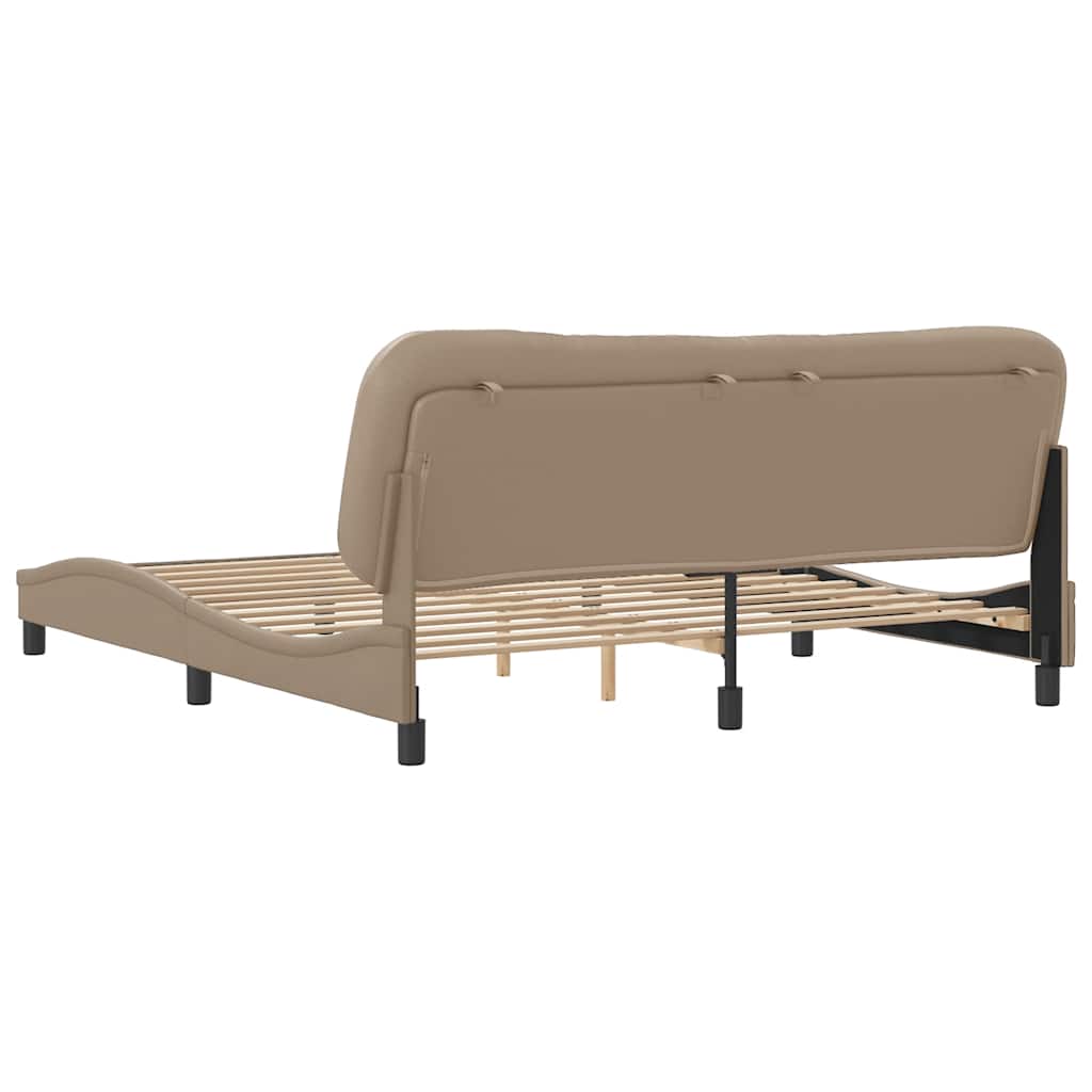 Cadre de lit sans matelas Hvar cappuccino 180x200 cm similicuir