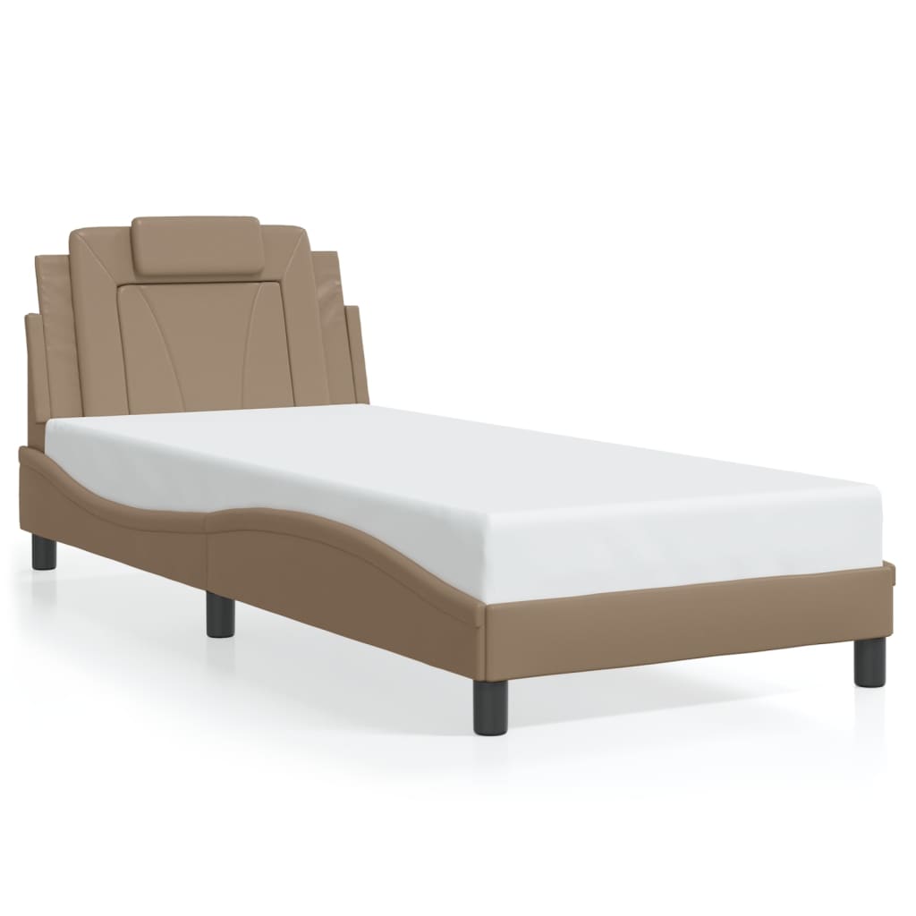 Cadre de lit sans matelas cappuccino 80x200 cm similicuir - XIOS