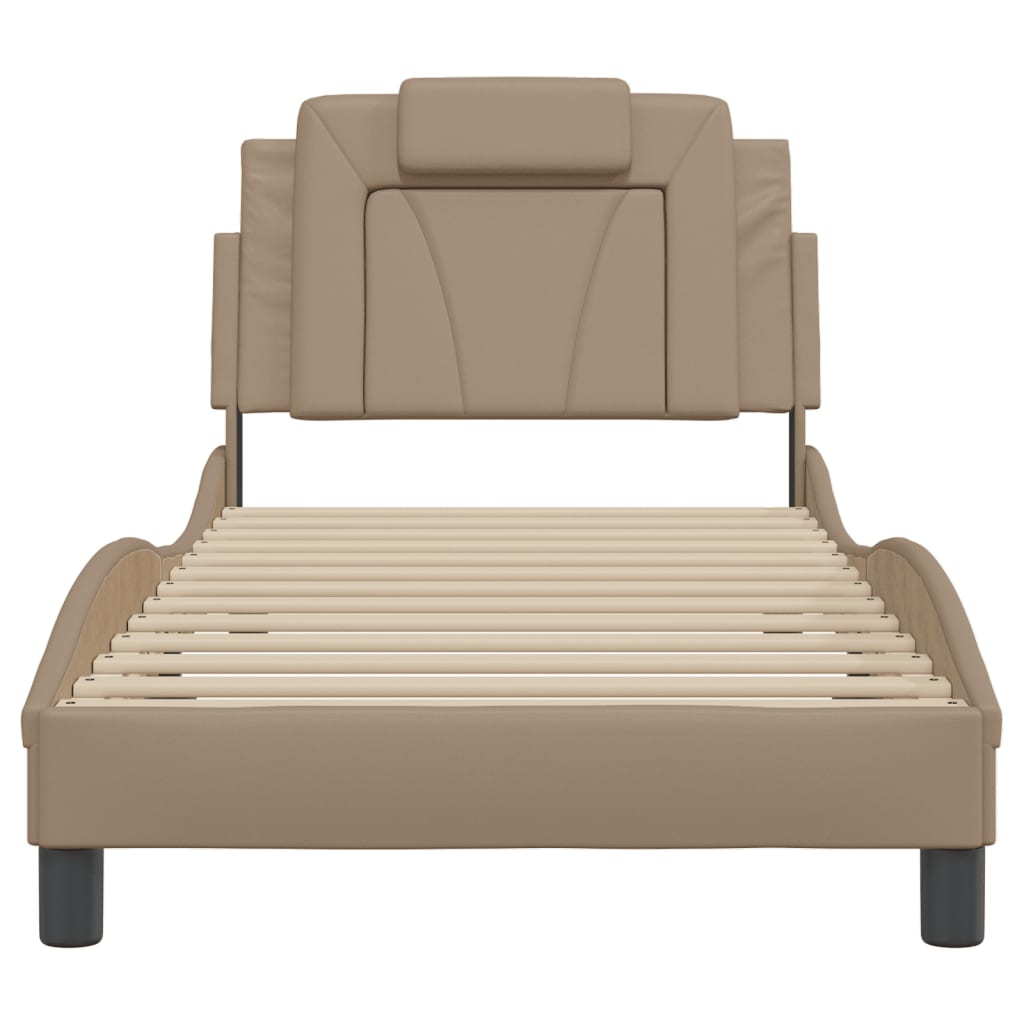 Cadre de lit sans matelas cappuccino 80x200 cm similicuir - XIOS