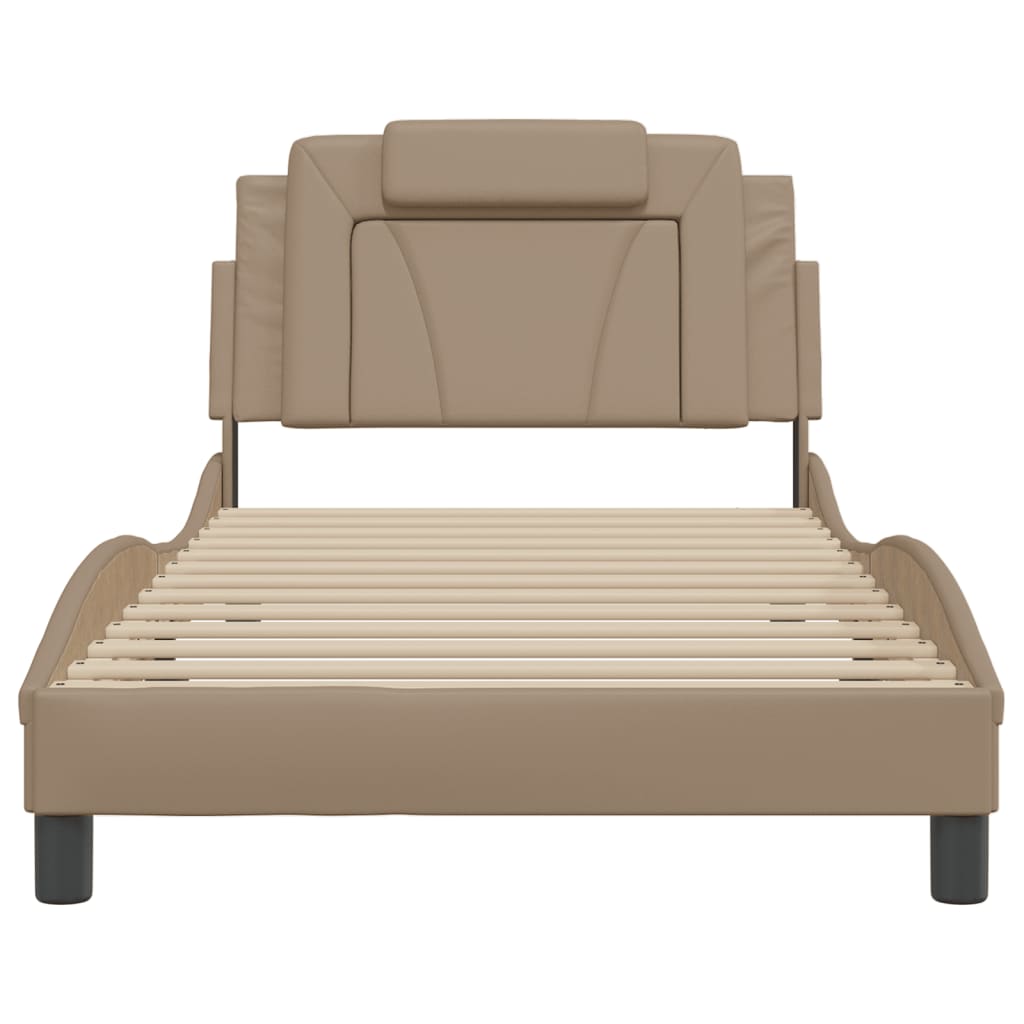 Cadre de lit sans matelas cappuccino 100x200 cm similicuir - XIOS