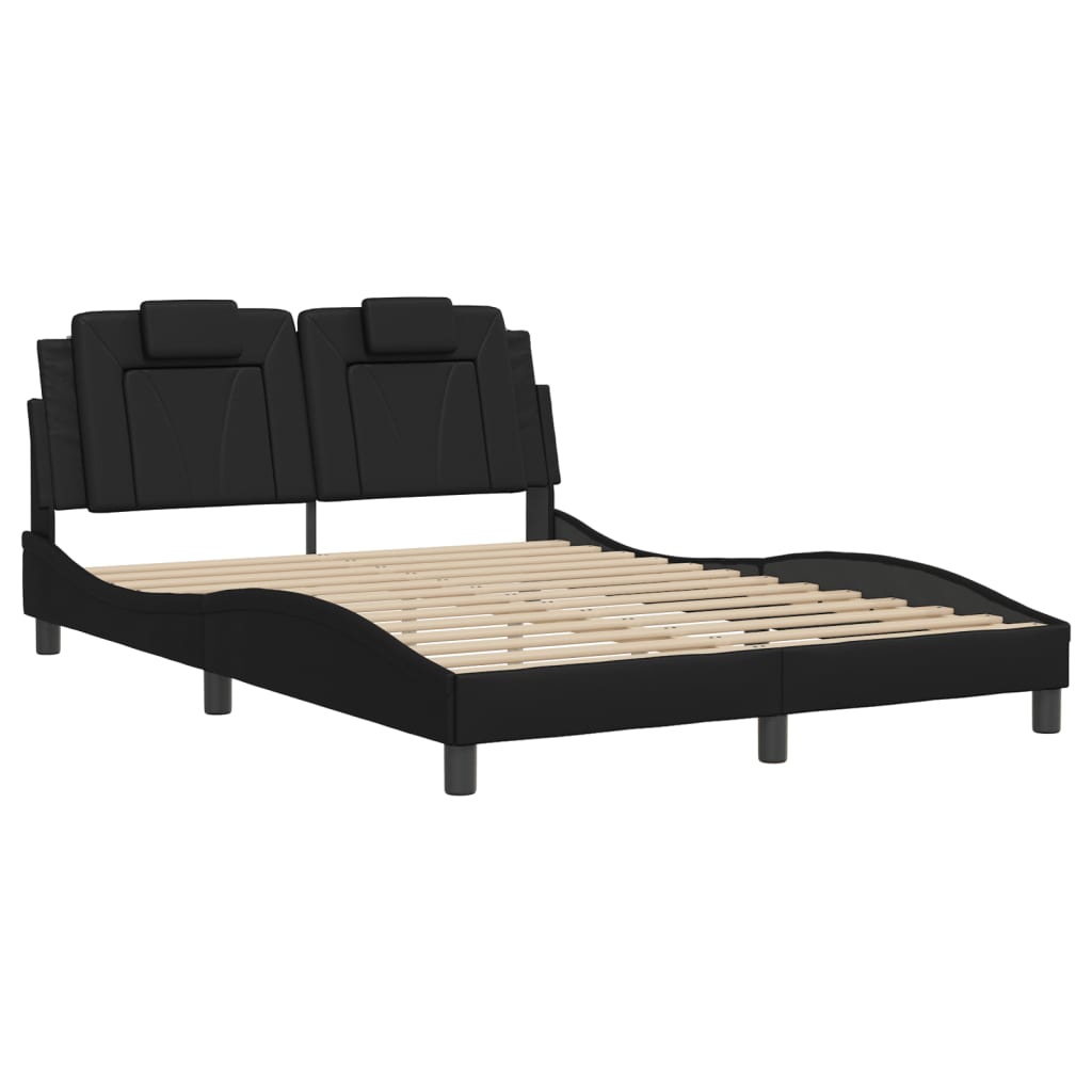 Cadre de lit sans matelas noir 120x200 cm similicuir - XIOS