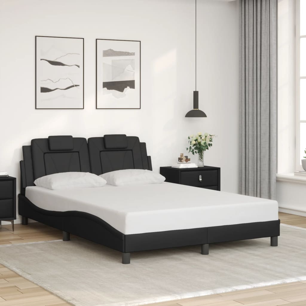 Cadre de lit sans matelas noir 120x200 cm similicuir - XIOS