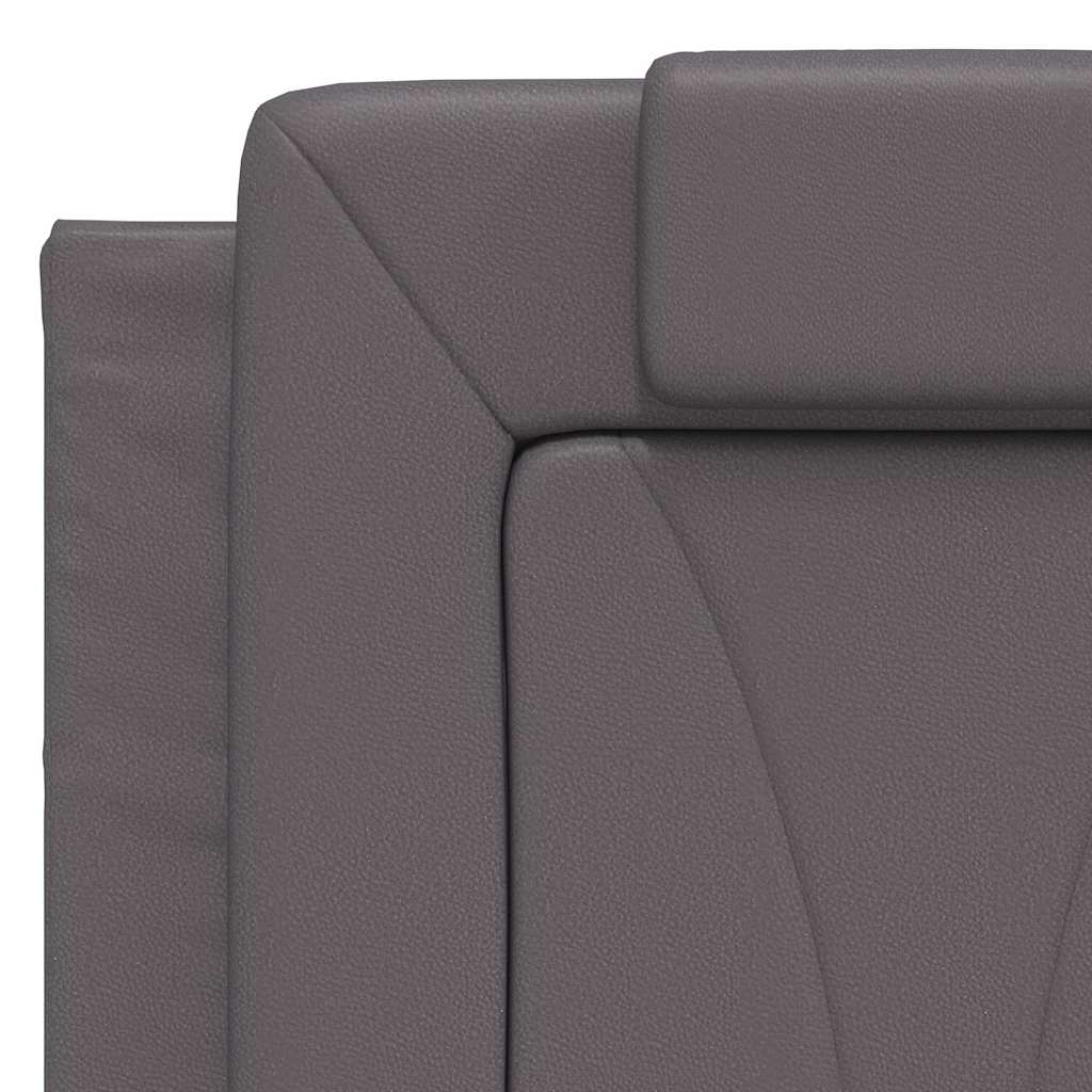 Cadre de lit Viana sans matelas gris 120x200 cm similicuir