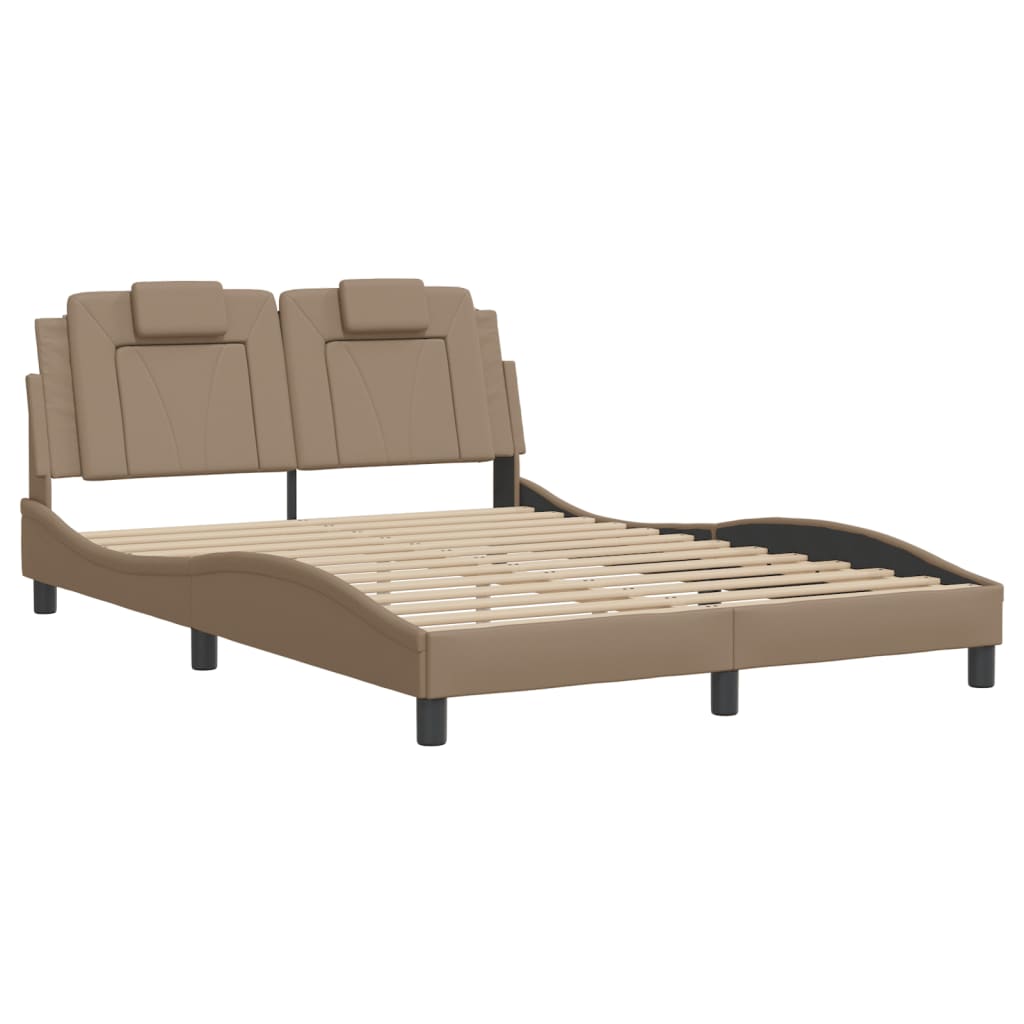 Cadre de lit sans matelas cappuccino 120x200 cm similicuir - XIOS