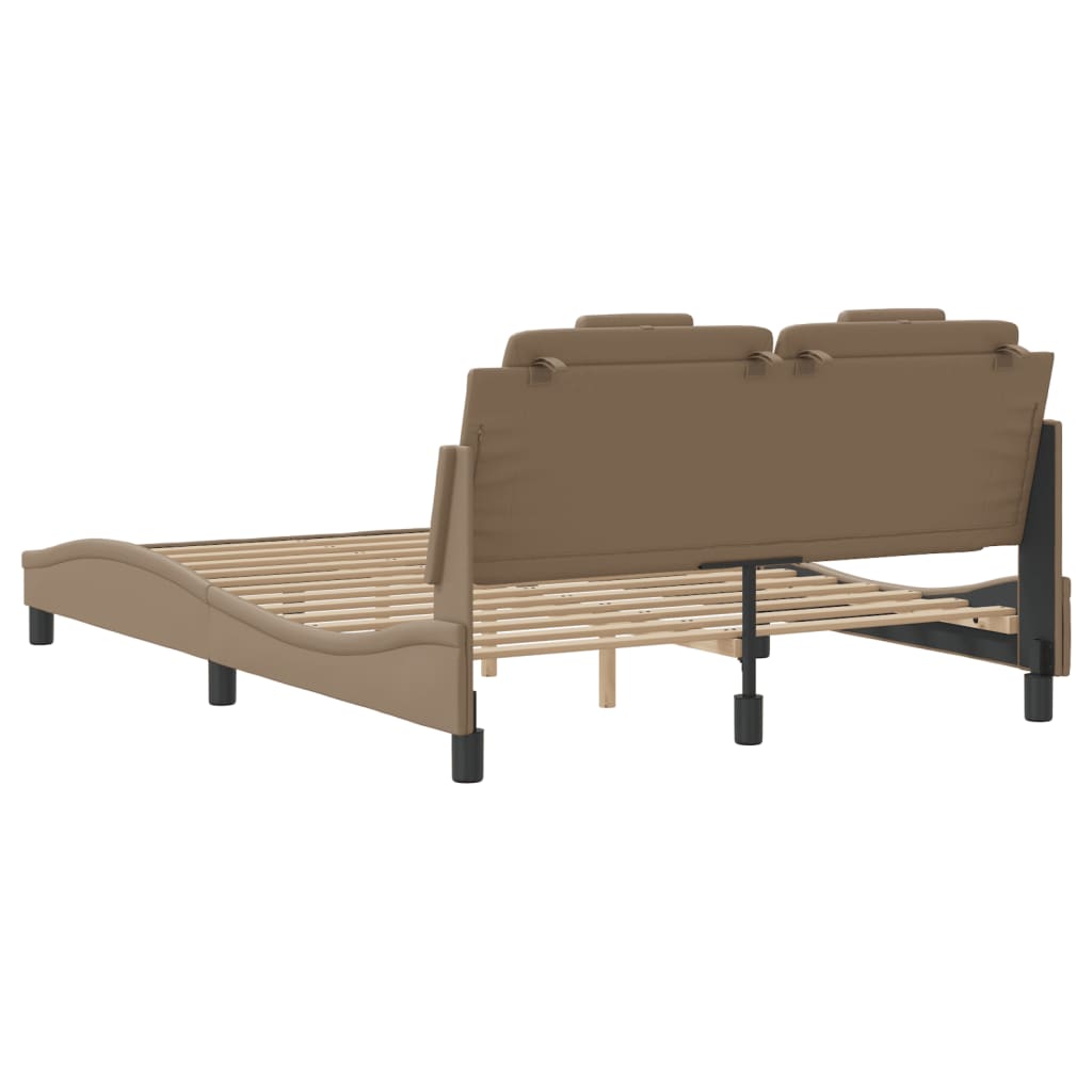 Cadre de lit sans matelas cappuccino 120x200 cm similicuir - XIOS