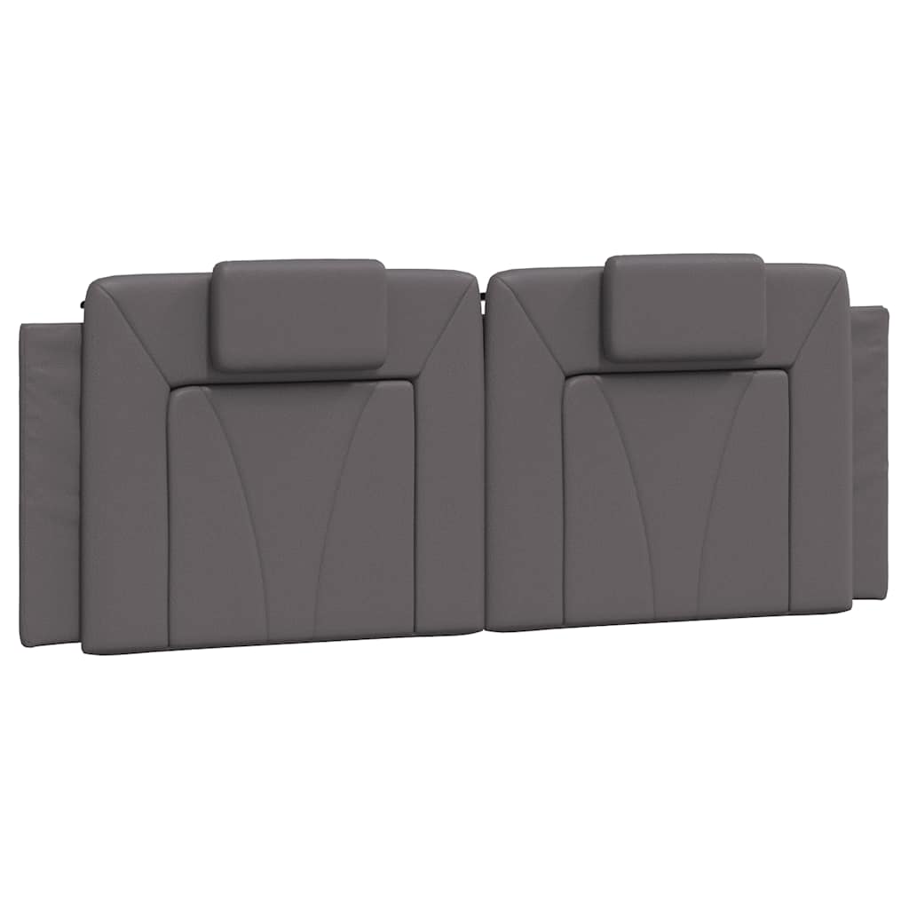 Cadre de lit Viana sans matelas gris 140x190 cm similicuir