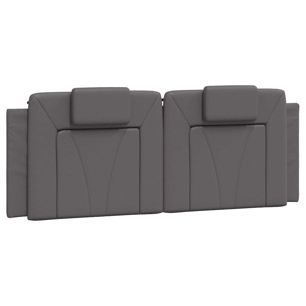 Cadre de lit Viana sans matelas gris 140x200 cm similicuir