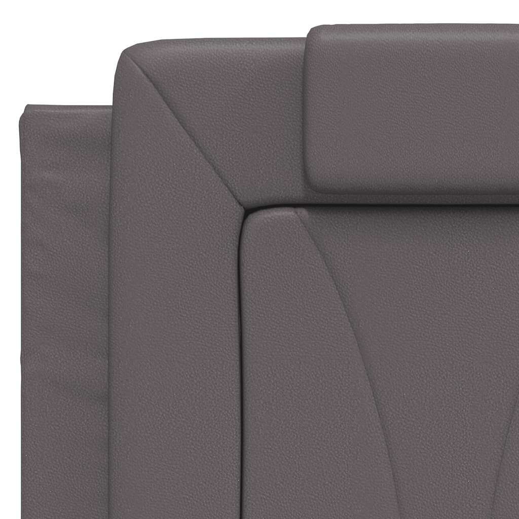 Cadre de lit Viana sans matelas gris 140x200 cm similicuir
