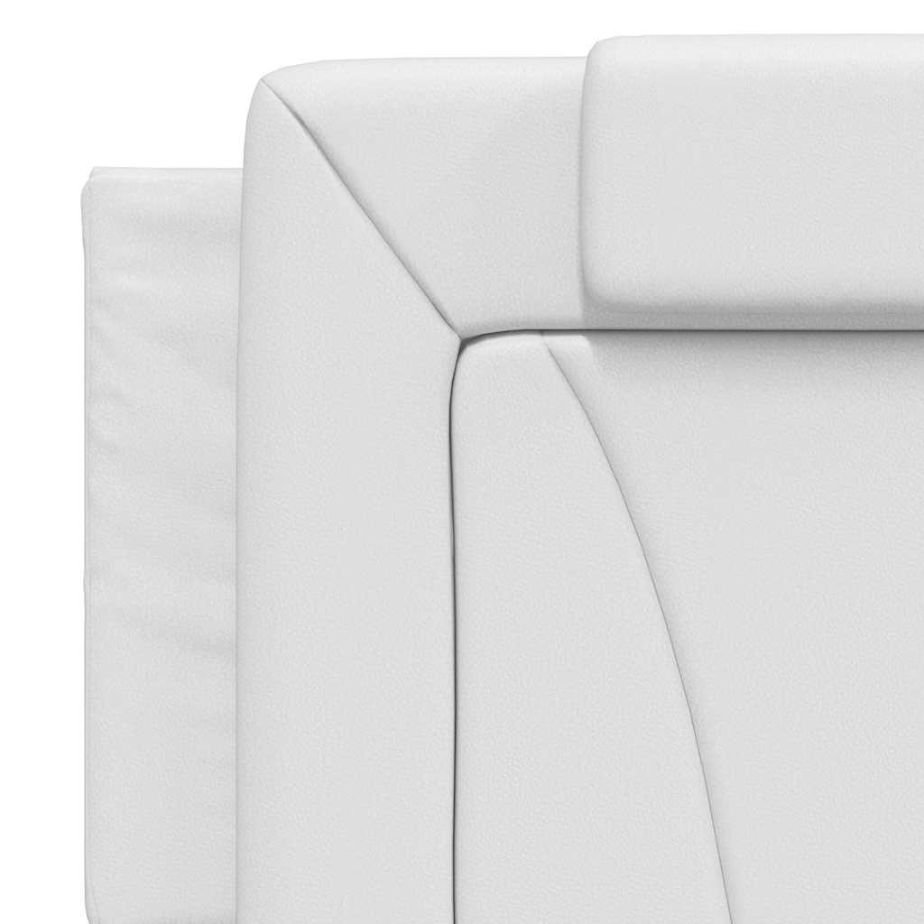 Cadre de lit Viana sans matelas blanc 160x200 cm similicuir