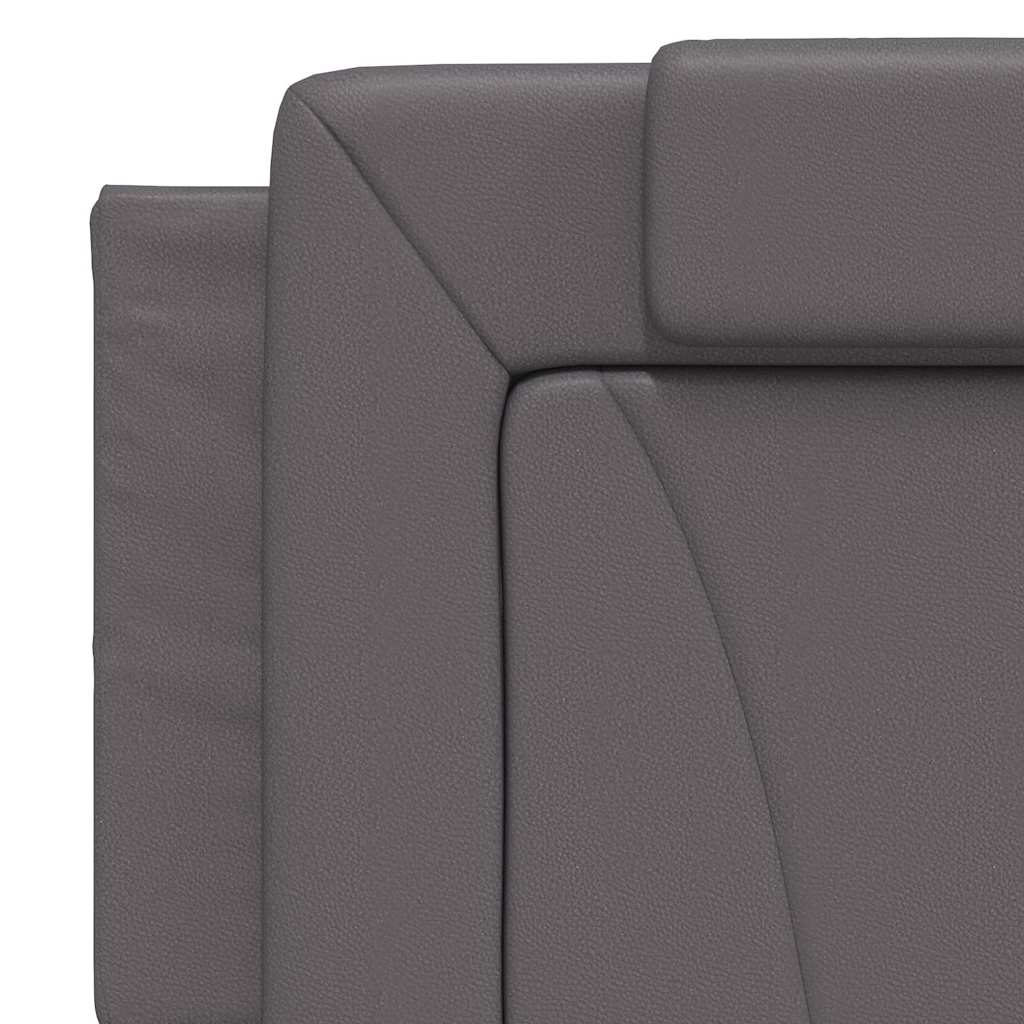 Cadre de lit Viana sans matelas gris 160x200 cm similicuir
