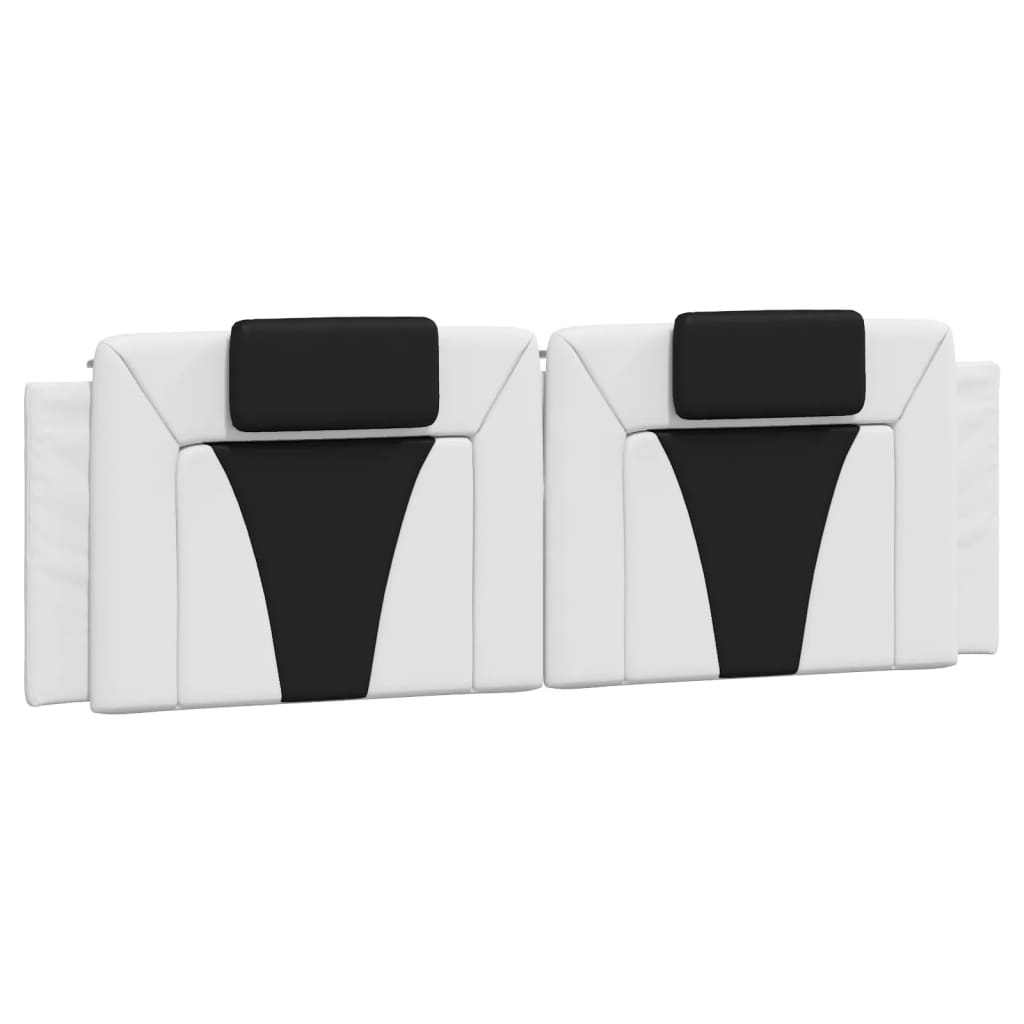Cadre de lit sans matelas blanc et noir 160x200 cm similicuir - XIOS