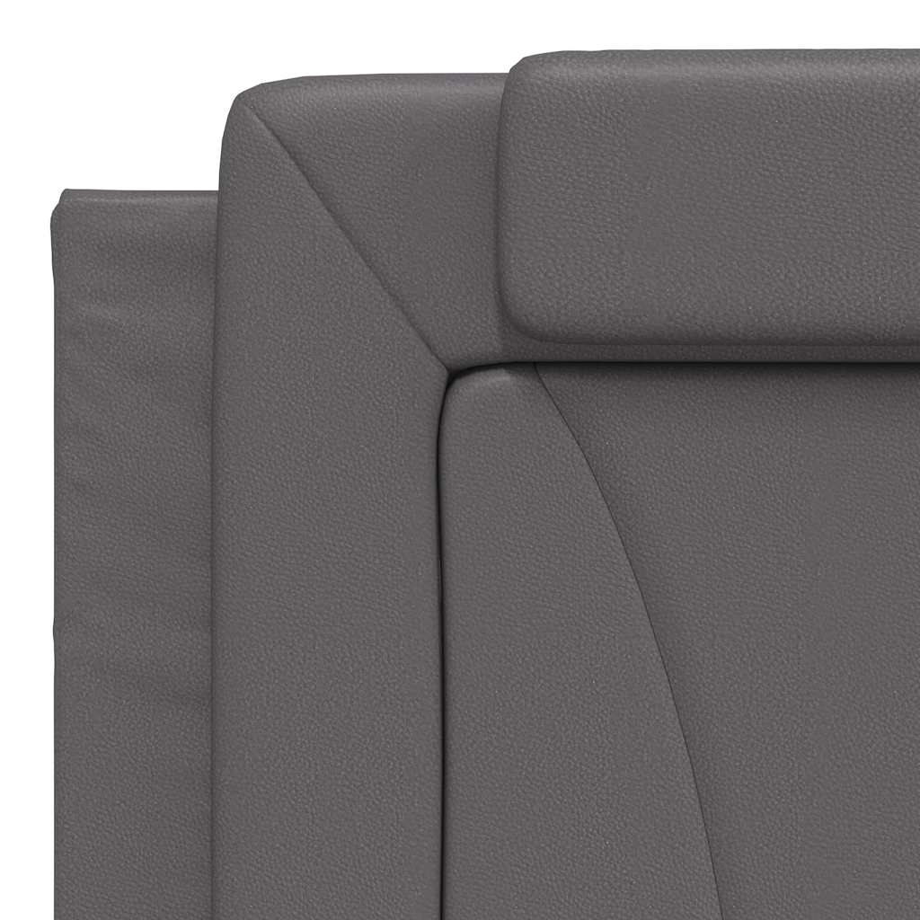 Cadre de lit Viana sans matelas gris 180x200 cm similicuir