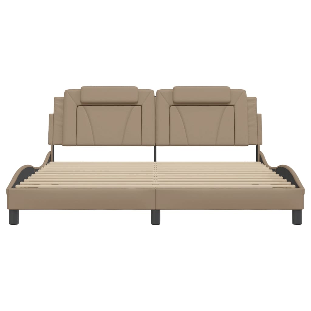 Cadre de lit sans matelas cappuccino 180x200 cm similicuir - XIOS