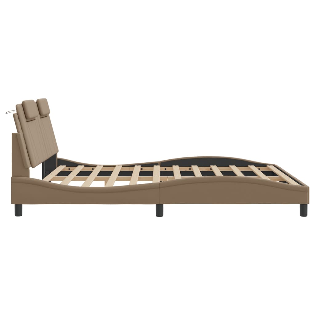 Cadre de lit sans matelas cappuccino 180x200 cm similicuir - XIOS
