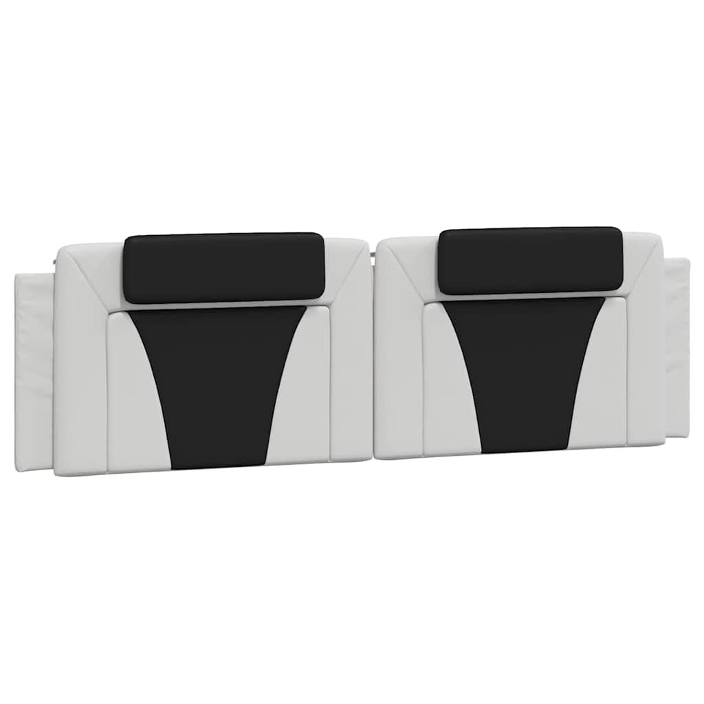 Cadre de lit Viana sans matelas blanc et noir 180x200 cm similicuir