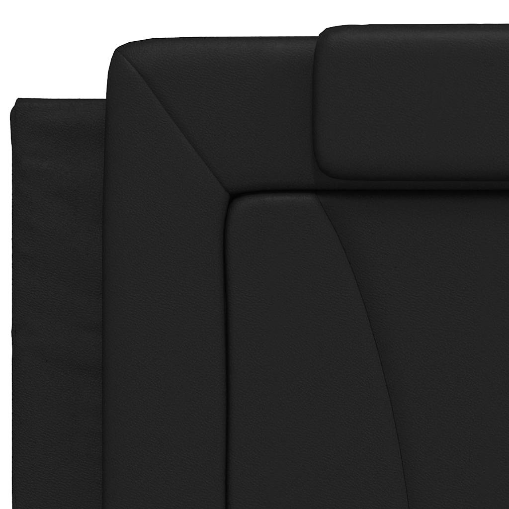 Cadre de lit Viana sans matelas noir 200x200 cm similicuir - XIOS
