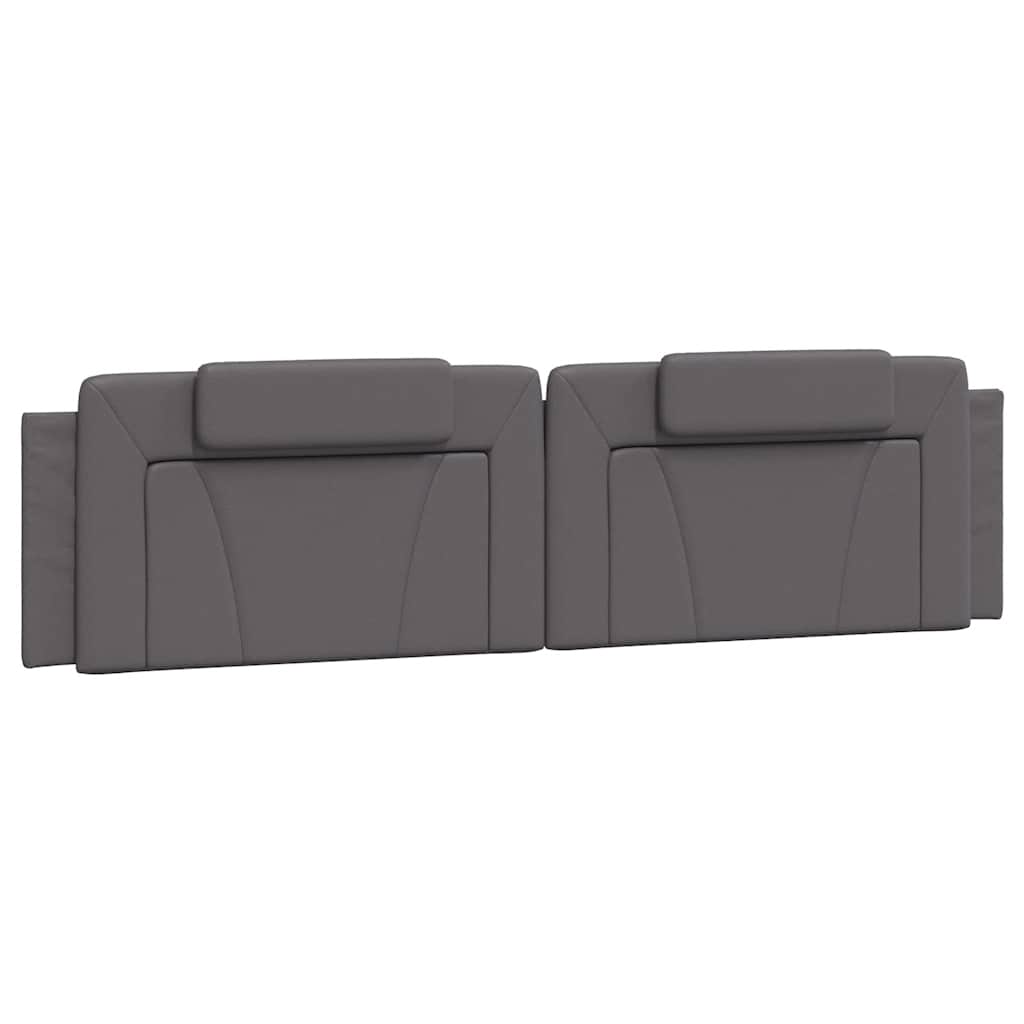 Cadre de lit Viana sans matelas gris 200x200 cm similicuir - XIOS