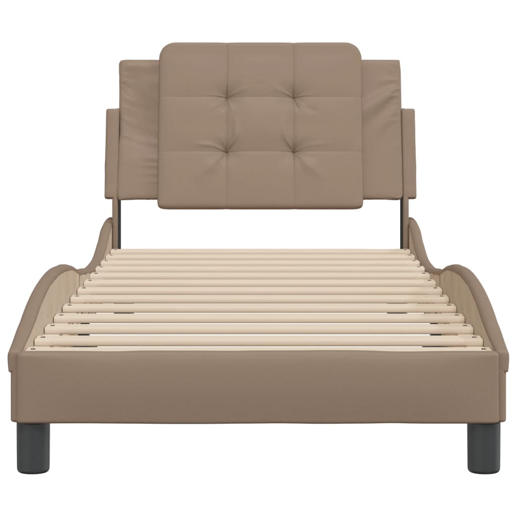 Cadre de lit sans matelas cappuccino 80x200 cm similicuir - XIOS