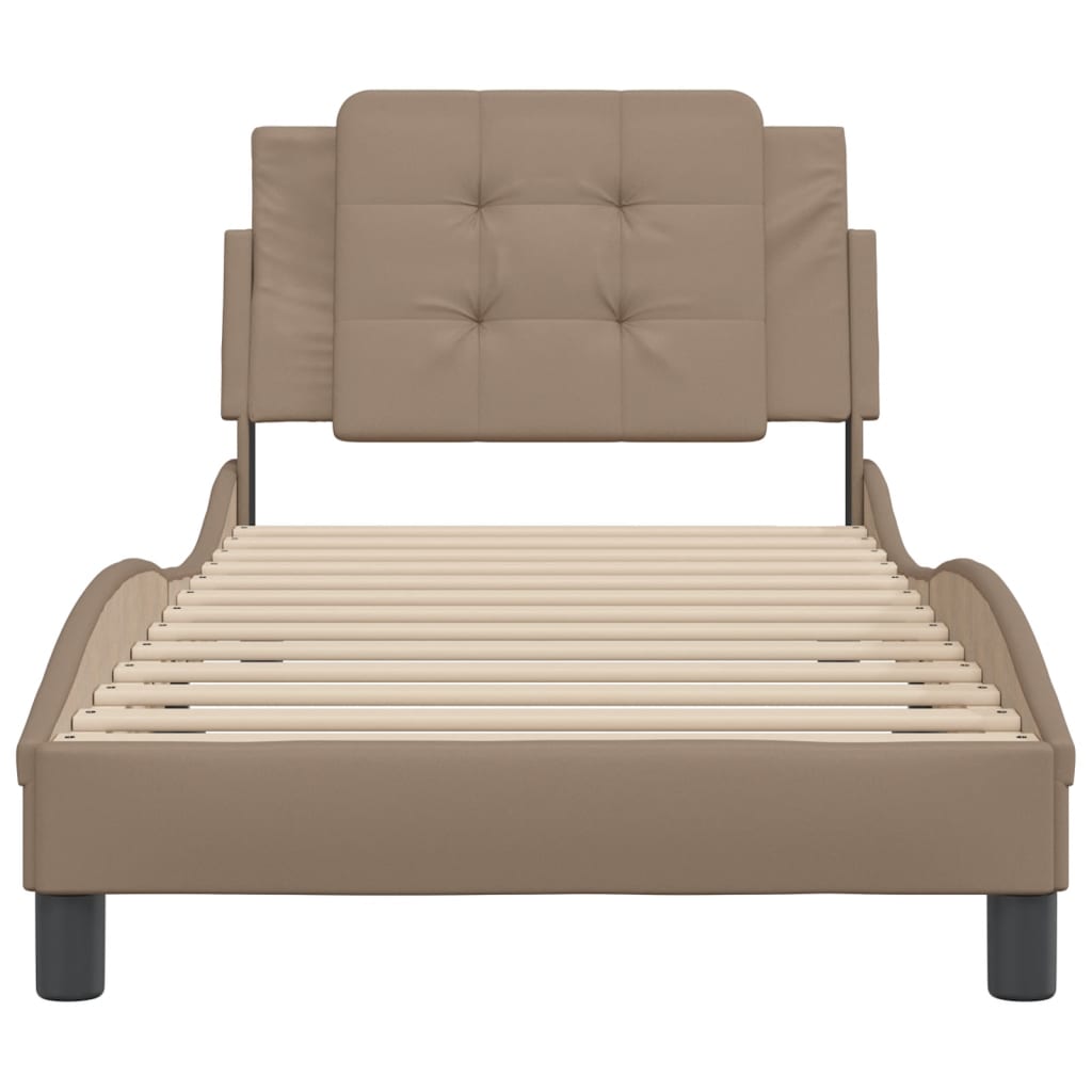 Cadre de lit sans matelas cappuccino 100x200 cm similicuir - XIOS