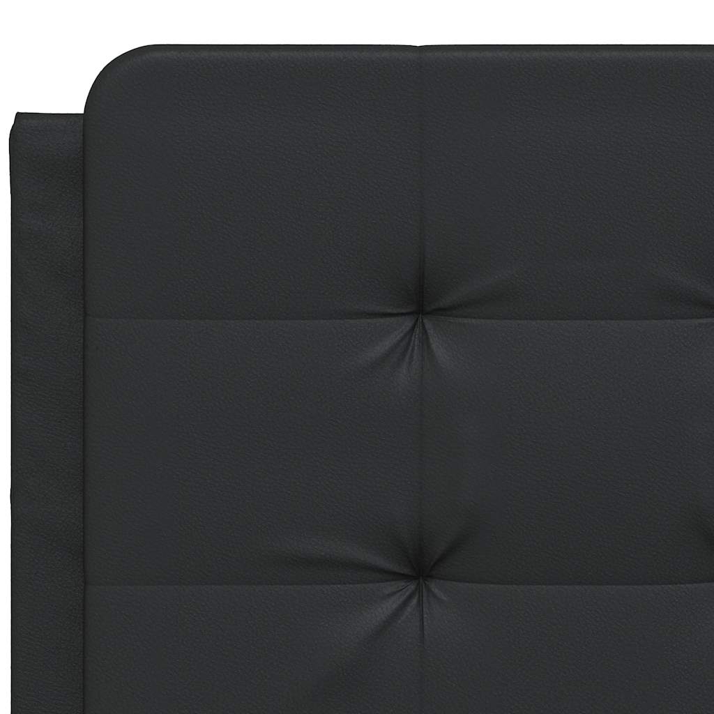 Cadre de lit sans matelas Zadar noir 120x200 cm similicuir