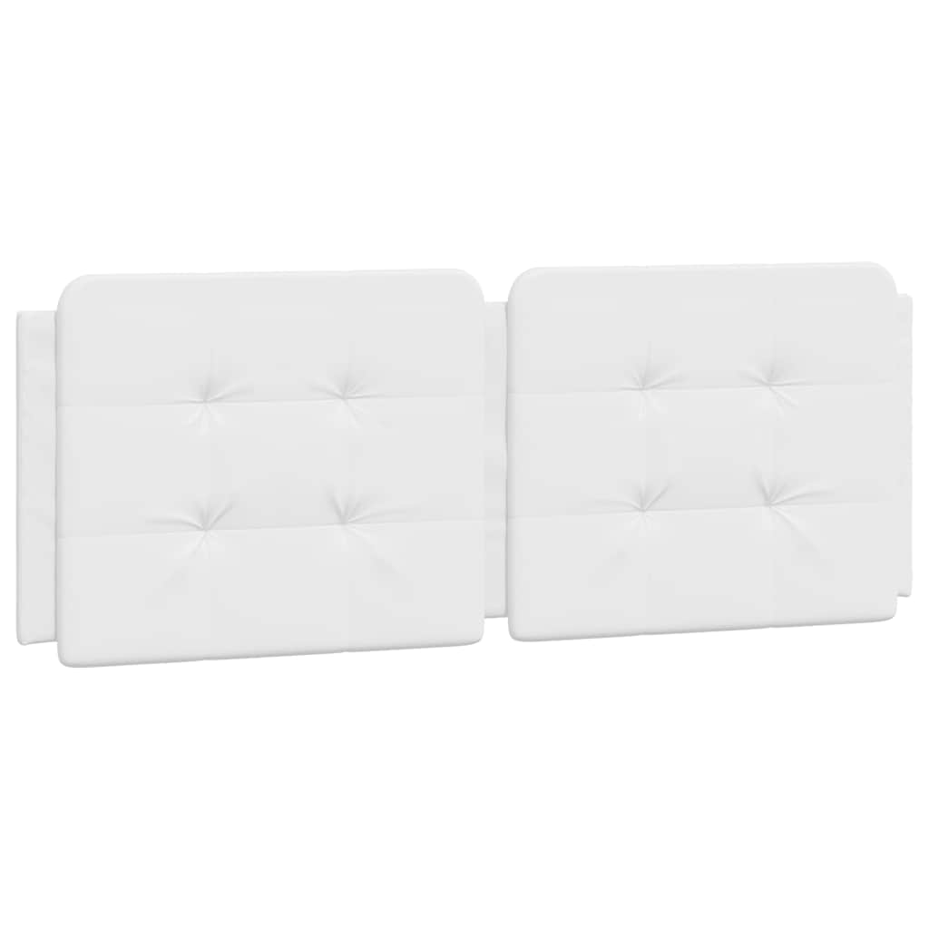 Cadre de lit sans matelas Zadar blanc 140x190 cm similicuir