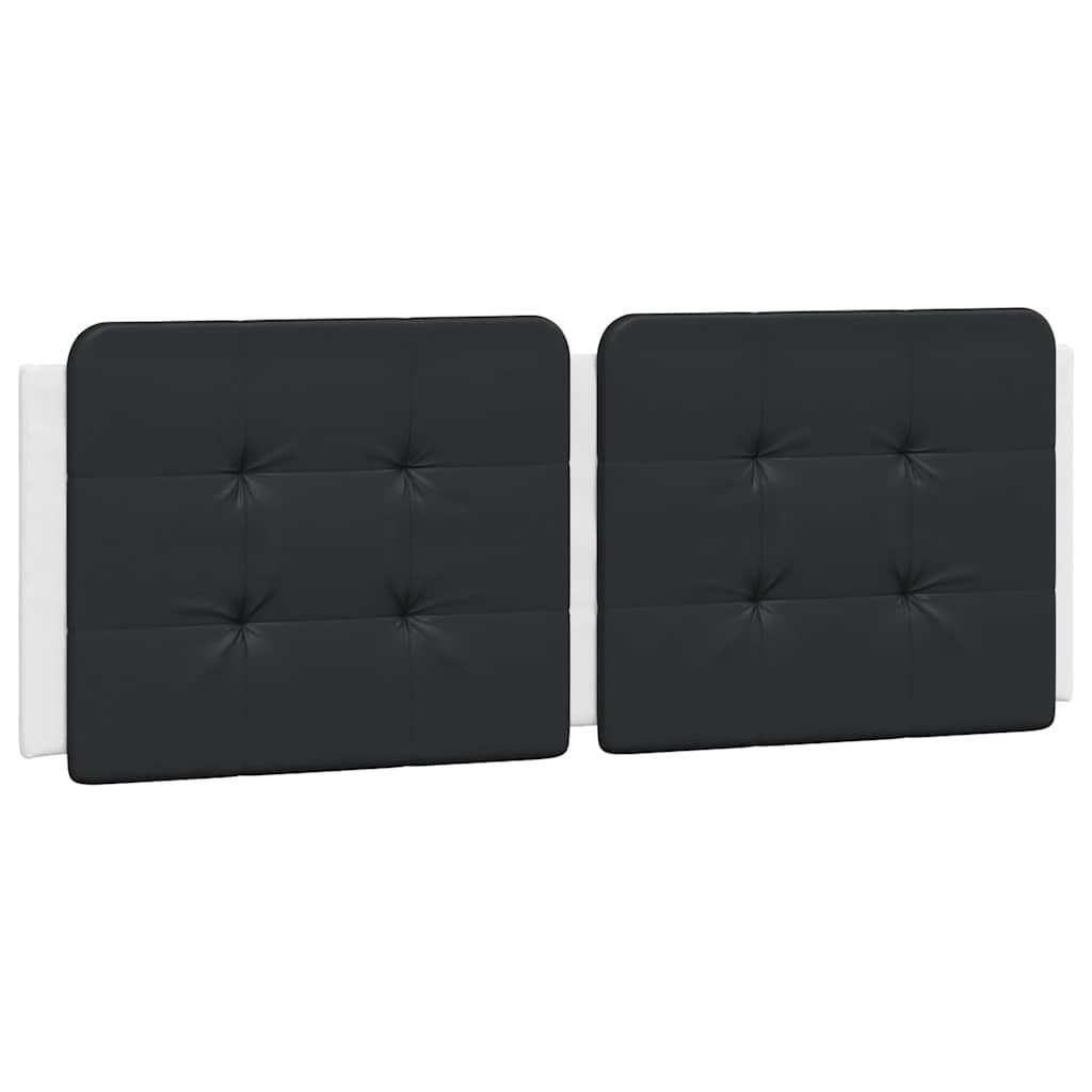 Cadre de lit sans matelas Zadar blanc et noir 140x190 cm similicuir