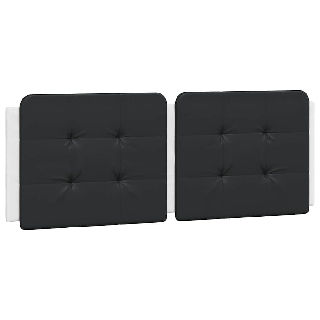 Cadre de lit sans matelas Zadar blanc et noir 140x200 cm similicuir