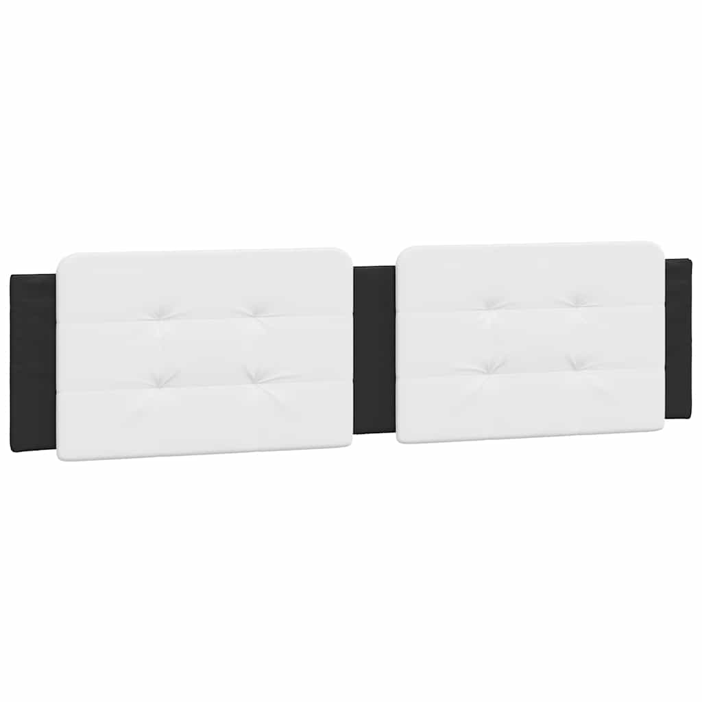 Cadre de lit sans matelas Zadar noir et blanc 160x200 cm similicuir