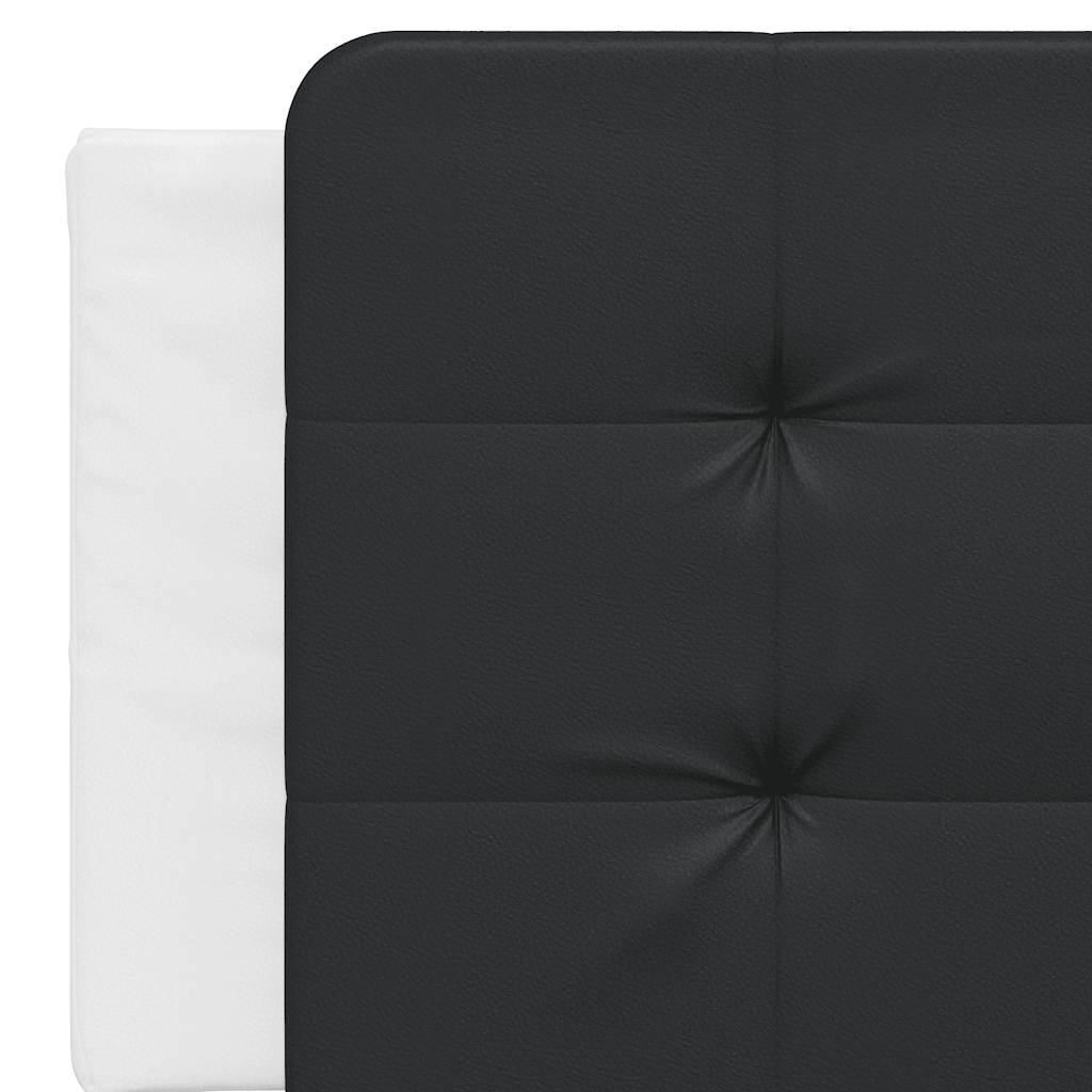 Cadre de lit sans matelas Zadar blanc et noir 160x200 cm similicuir - XIOS