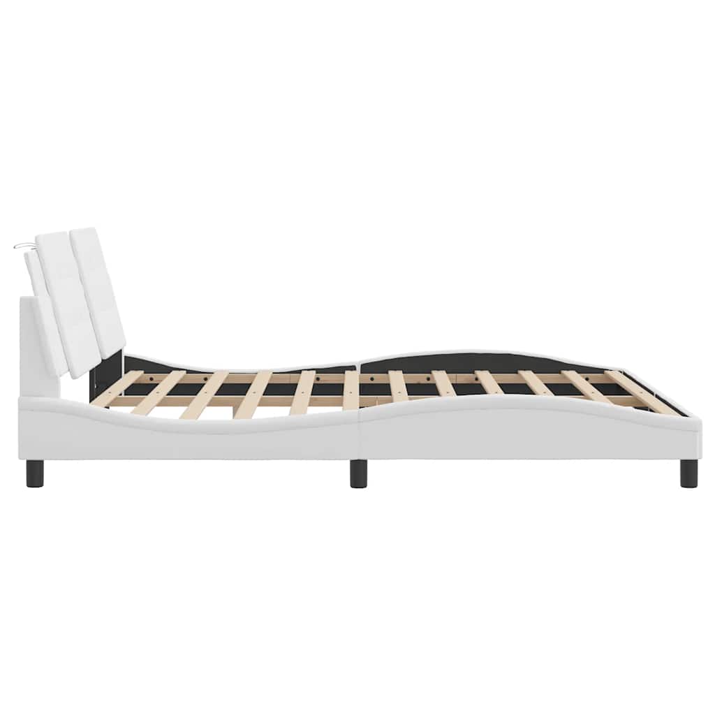 Cadre de lit sans matelas Zadar blanc 180x200 cm similicuir - XIOS