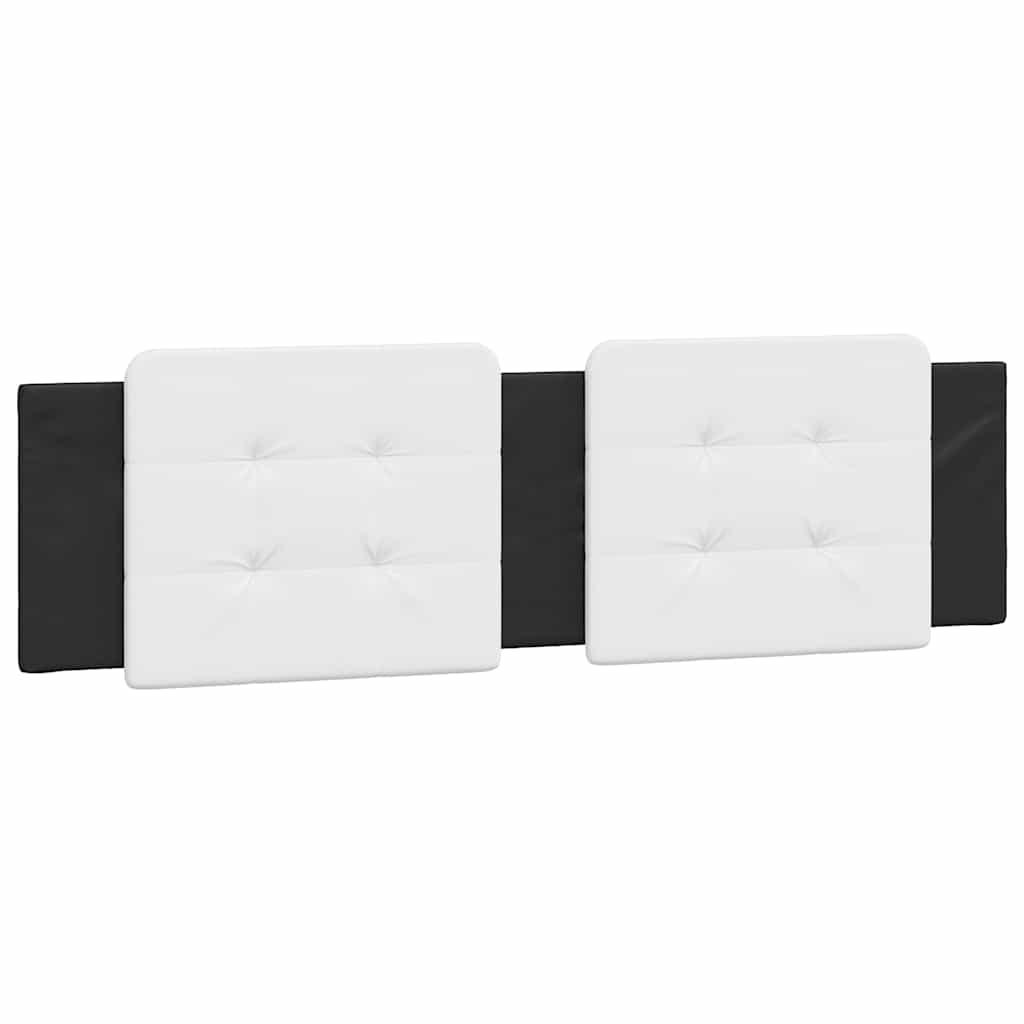 Cadre de lit sans matelas Zadar noir et blanc 180x200 cm similicuir