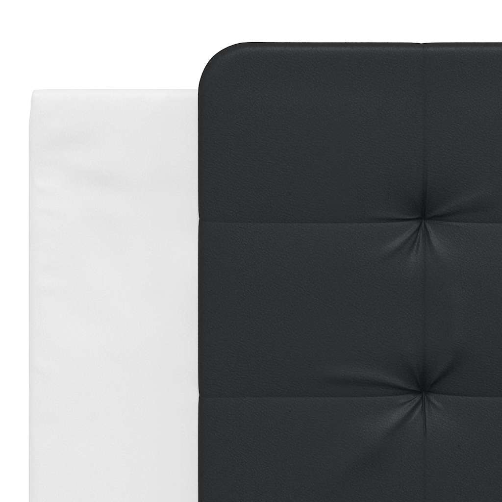 Cadre de lit sans matelas Zadar blanc et noir 180x200 cm similicuir
