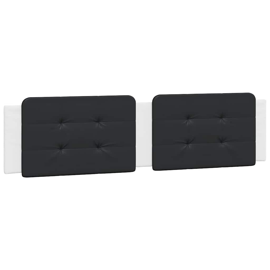 Cadre de lit sans matelas Zadar blanc et noir 200x200 cm similicuir - XIOS
