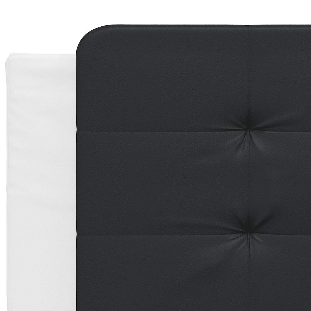 Cadre de lit sans matelas Zadar blanc et noir 200x200 cm similicuir - XIOS