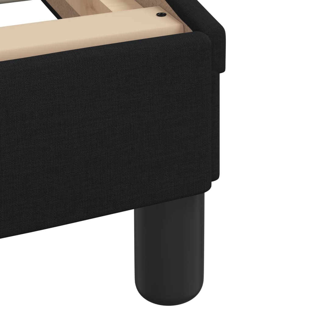 Lit avec matelas Dover noir 80x200 cm tissu - XIOS