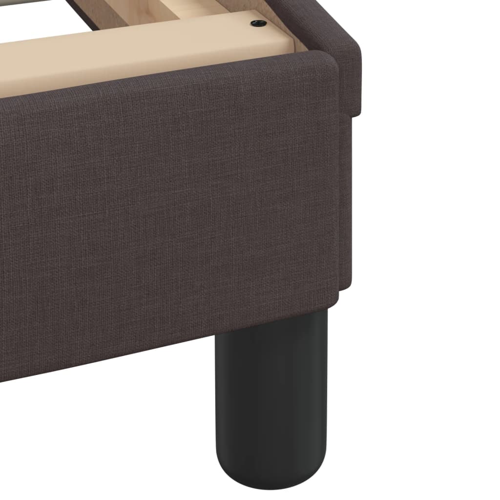 Lit avec matelas Dover marron foncé 80x200 cm tissu - XIOS