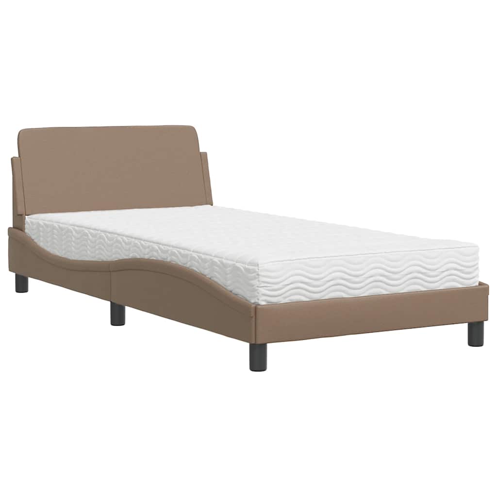 Lit avec matelas Dover cappuccino 100x200 cm similicuir - XIOS