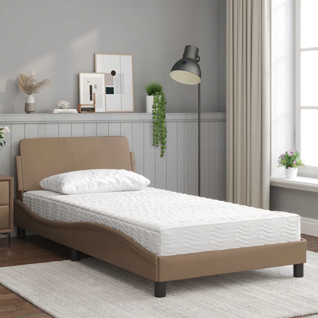 Lit avec matelas Dover cappuccino 100x200 cm similicuir - XIOS