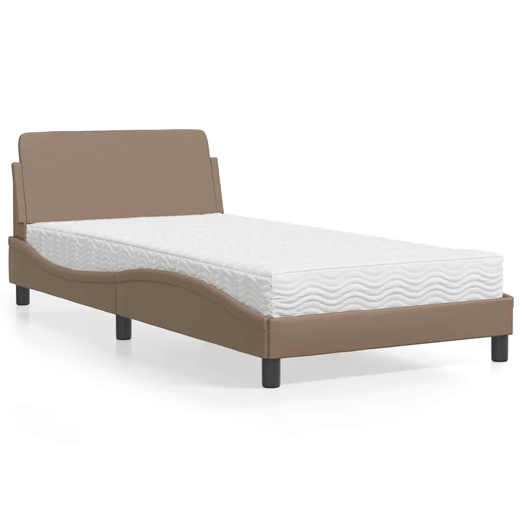 Lit avec matelas Dover cappuccino 100x200 cm similicuir - XIOS