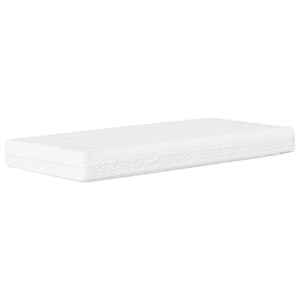 Lit avec matelas Dover blanc et noir 100x200 cm similicuir - XIOS