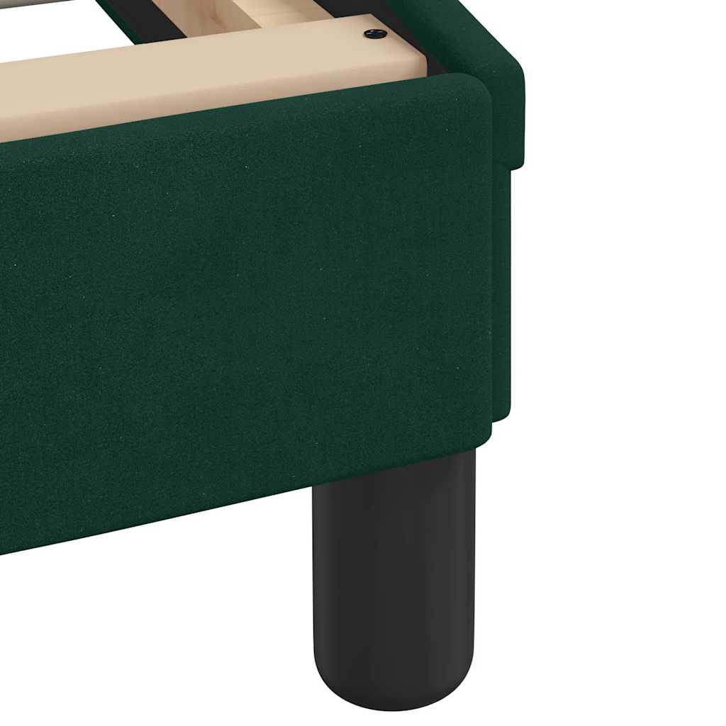 Lit avec matelas Dover vert foncé 120x200 cm velours - XIOS