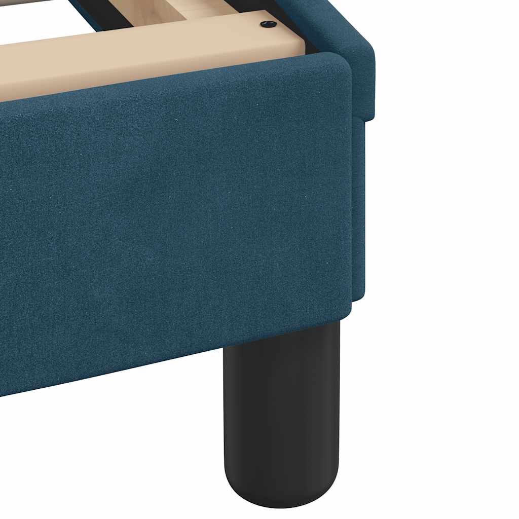 Lit avec matelas Dover bleu 120x200 cm velours - XIOS