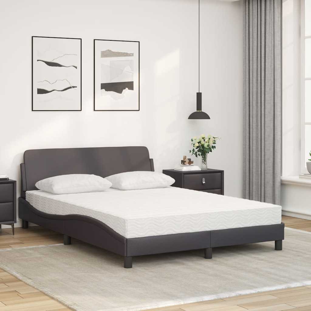 Lit avec matelas Dover gris 120x200 cm similicuir - XIOS